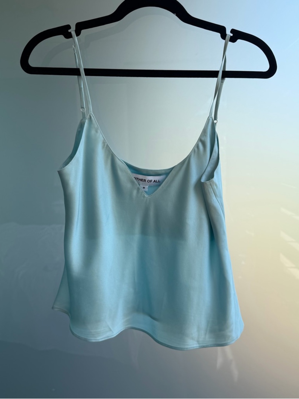 MOTHER OF ALL Blue Silk Camisole